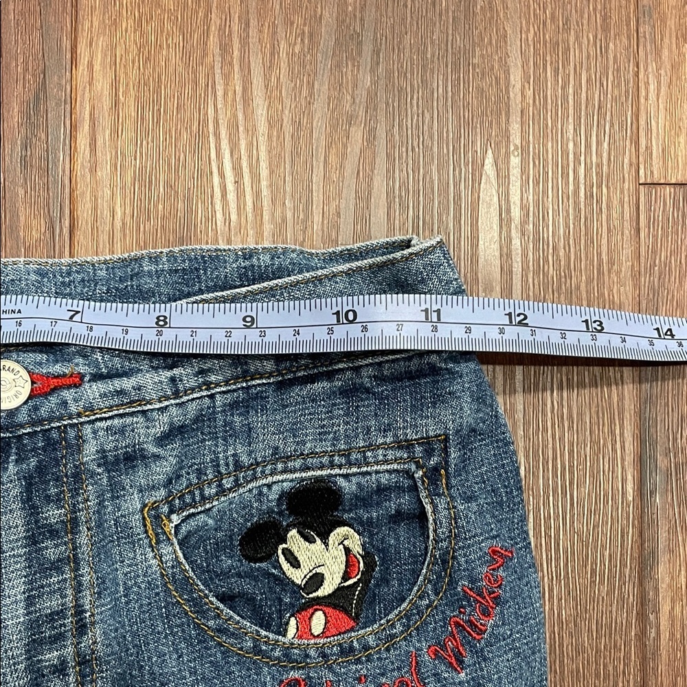 Vintage Disney Mickey Blue Jeans with Red Stitching - Picture 8 of 9